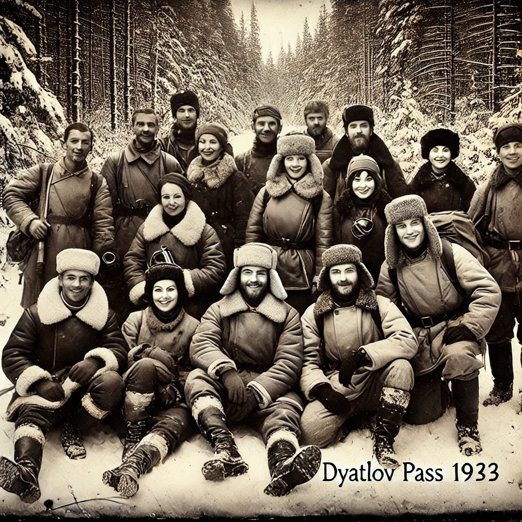 Group Photo of the Hikers in Dyatlov Pass Incident